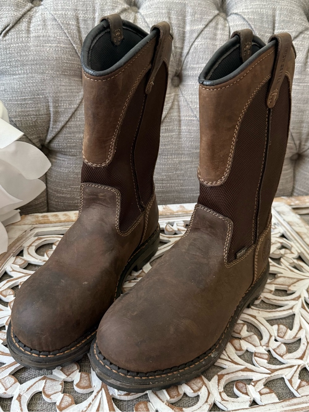 Irish Setter Work Boots Men's Brown Pull-On 8.5